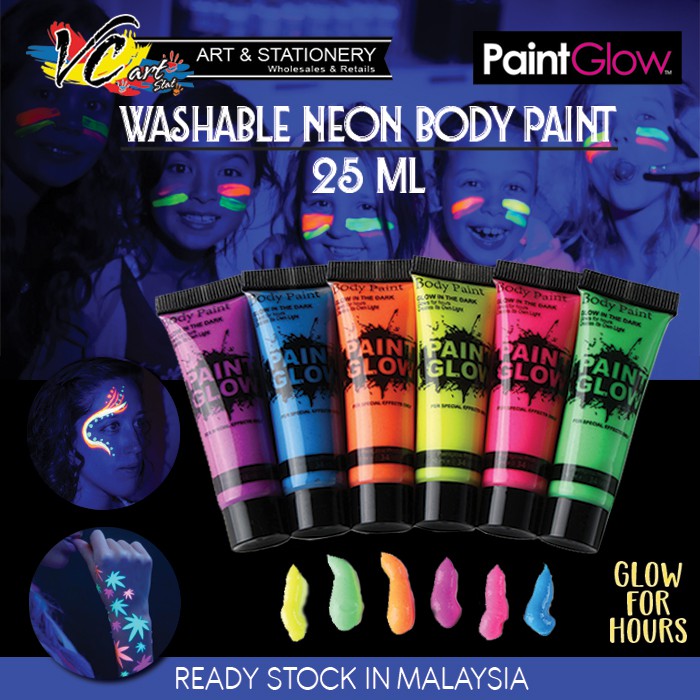 25ml PAINT GLOW BODY PAINT GLOW IN THE DARK (Luminous ...