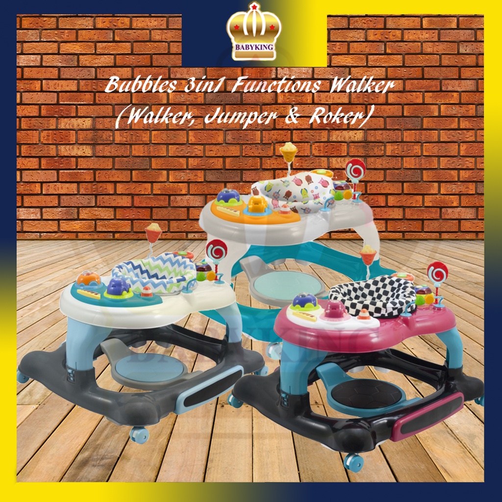 Original Bubbles 3 in 1 Baby Walker Jumper & Rocker Walker Jumpers