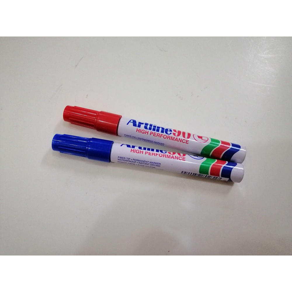 Artline Permanent Marker 90 1 piece Red Colour Blue Colour