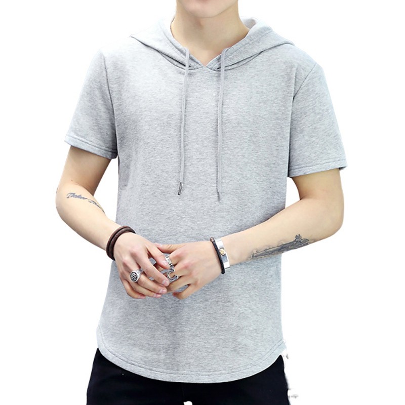 longline short sleeve hoodie