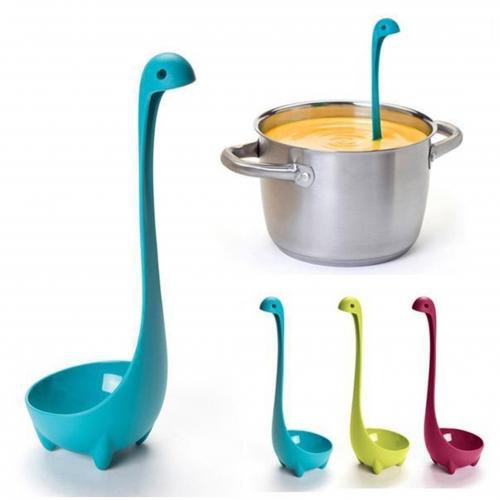 1/3x Dinosaur Spoons Soup Loch Ness Ladle Nessie Spoon Colander 