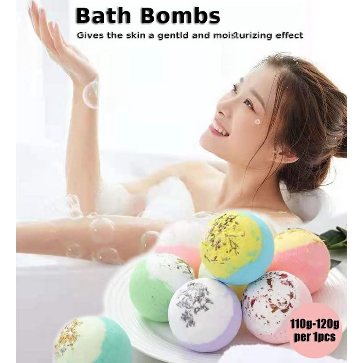 Natural Handmade Bath Bombs 100g120g (1pcs) Shopee Malaysia