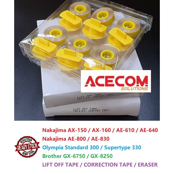 GR143 Typewriter Correction Lift Off Tape Eraser For Nakajima AX150 AX