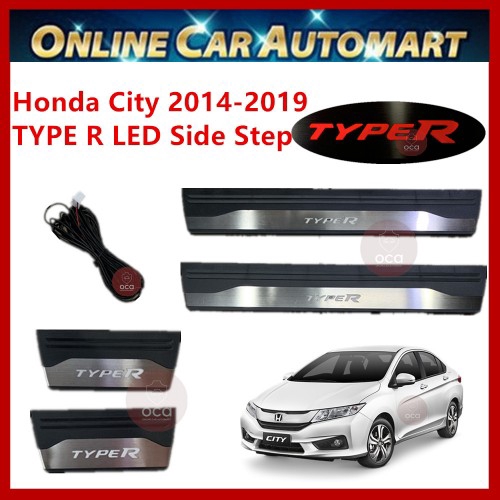 Honda City 2014-2019 Type R Door Side Sill Step Plate With LED (Plug&Play)