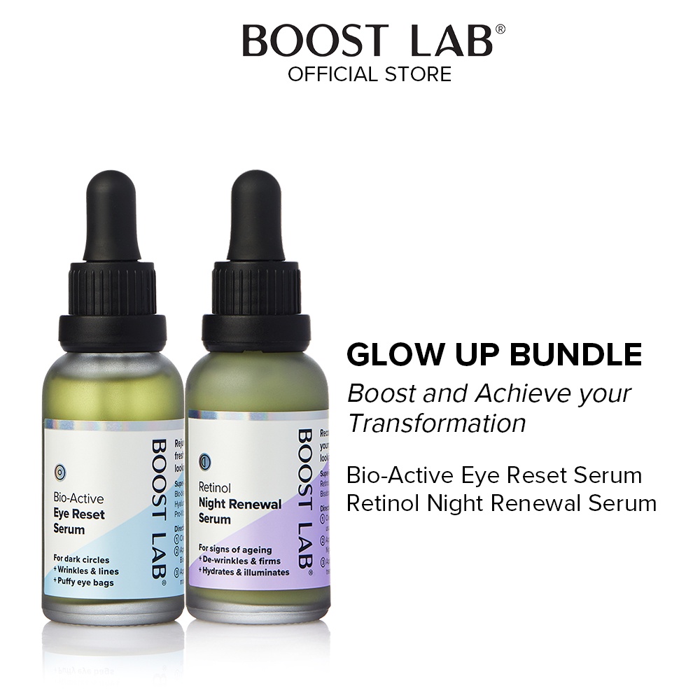 Boostlab Glow Up Bundle BioActive Eye Reset Serum x Retinol Night Renewal Shopee Malaysia