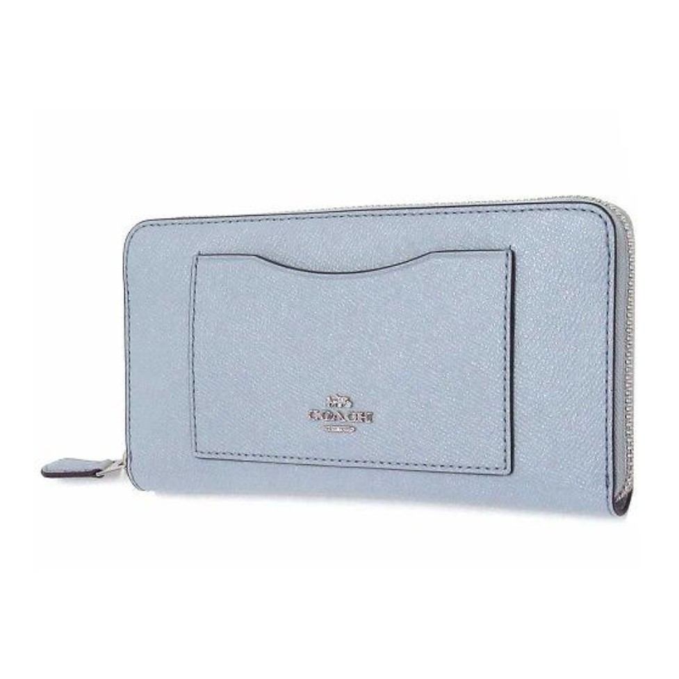 light blue coach wallet