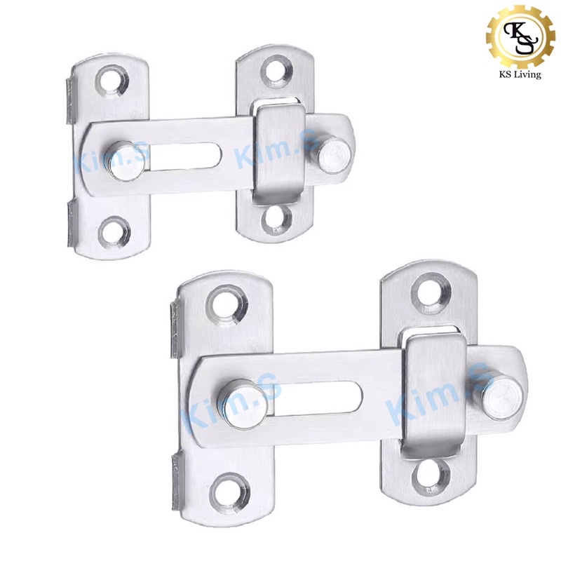 Kim.S Stainless Steel Swivel Bolt Door Latch Slug Catch Hasp Lock Pintu ...