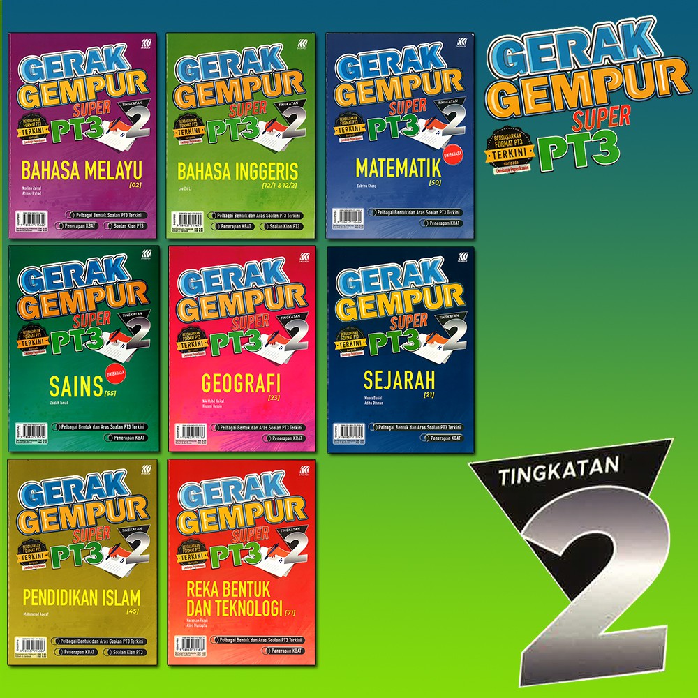 BUKU LATIHAN / BUKU KERJA GERAK GEMPUR SUPER PT3 TG 2  BM, BI, MM