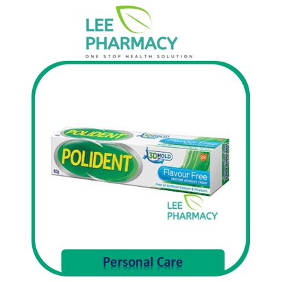 Polident Denture Adhesive Cream Flavor Free 20g/60g [Personal Care][Oral Care]