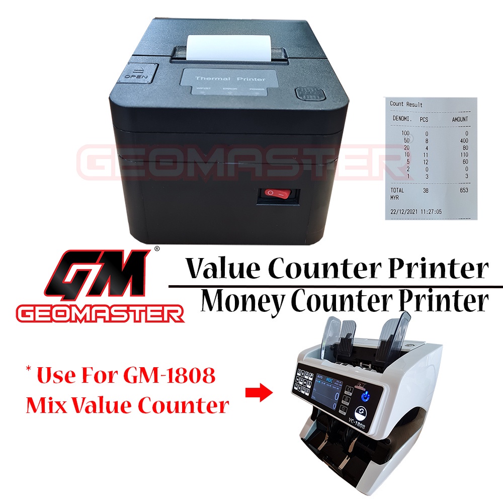 Geomaster Mix Value Counter , Money Counter Printer ,VC1808 Printer