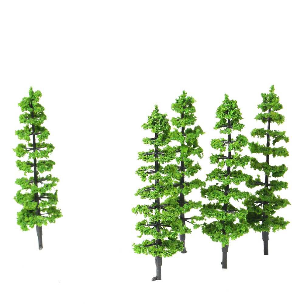 10pcs Model Fir Tree Plastic Miniature Landscape Scenery Layout