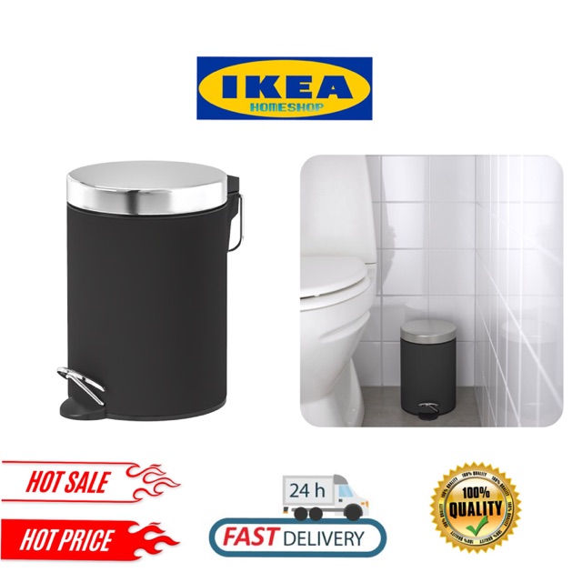 Ikea Ekoln Toilet Pedal Bin 3l Shopee Malaysia