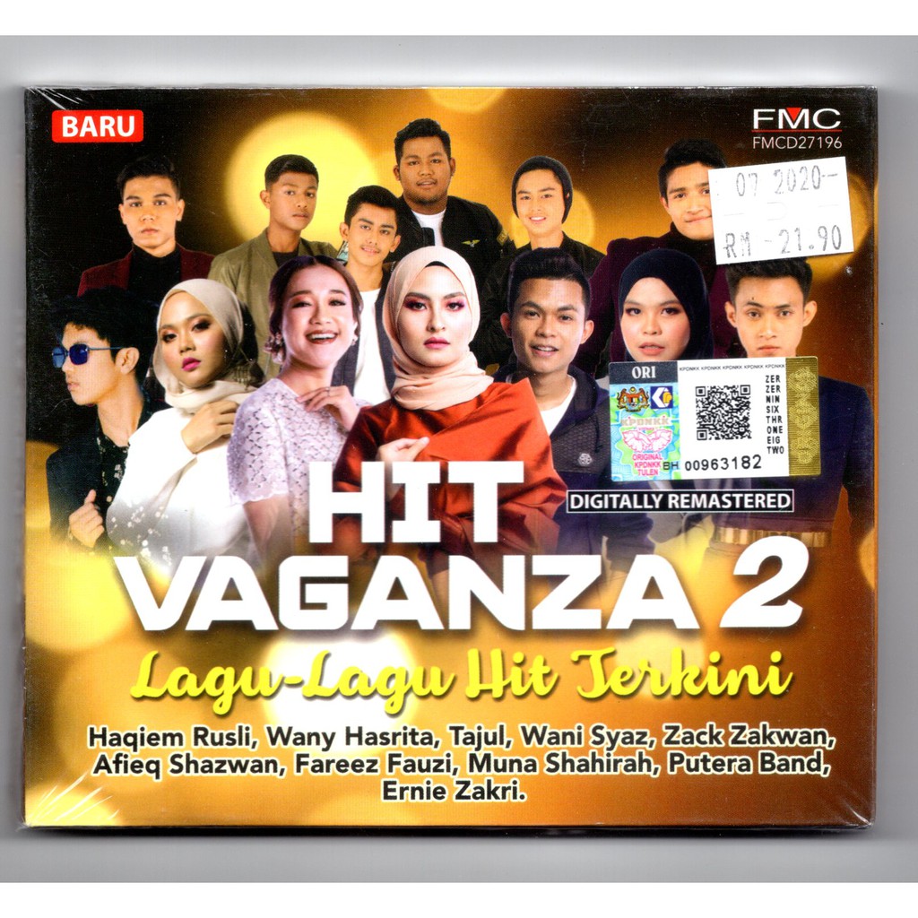 HUT VAGANZA 2 - LAGU LAGU HIT TERKINI (CD) WANY HASRITA / TAJUL / HAQIEM RUSLI / ERNIE ZAKRI