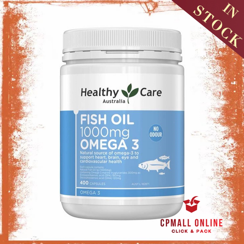[Expiry Date 09/2025] Healthy Care 鱼油 Fish Oil 1000mg Omega 3 ( 400