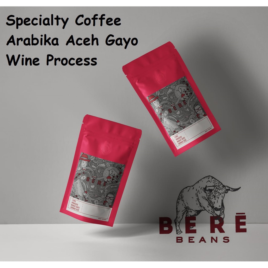 Specialty Coffee Arabica Aceh Gayo Wine Kiwi Indonesia 100 Grams Of Powdered Coffee Beans Arabica