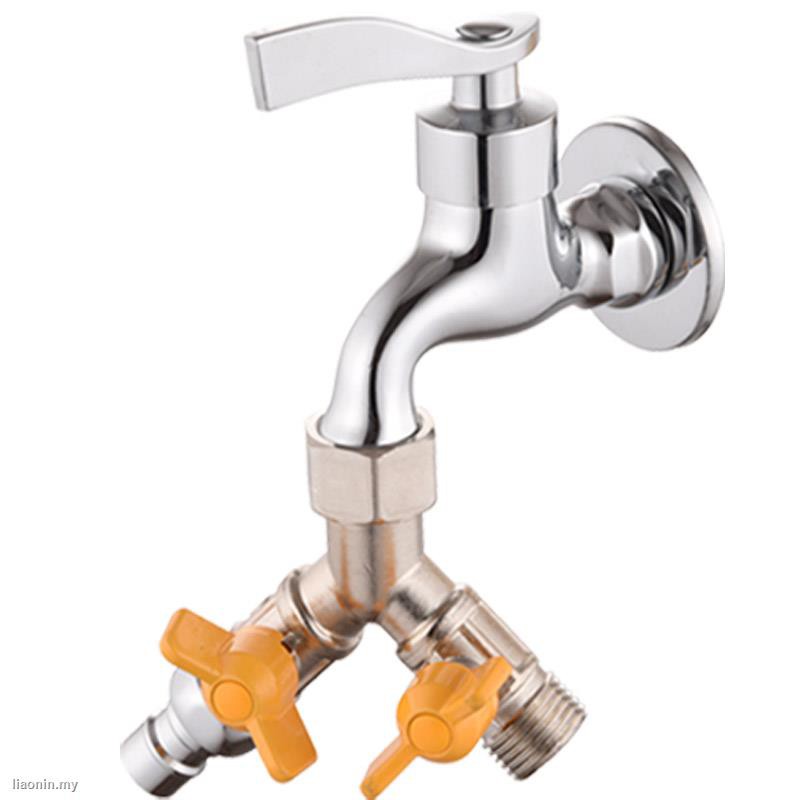 washing machine tap shunt doubleinlet water pipe threeway oneintwoout universal