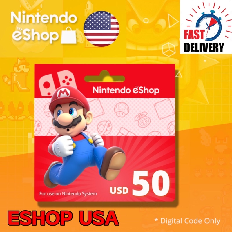 US Nintendo Online Switch eShop Top Up Prepaid Card Credit Gift card $10 20 25 30 50 100 USD (USA) Family Membership NSO