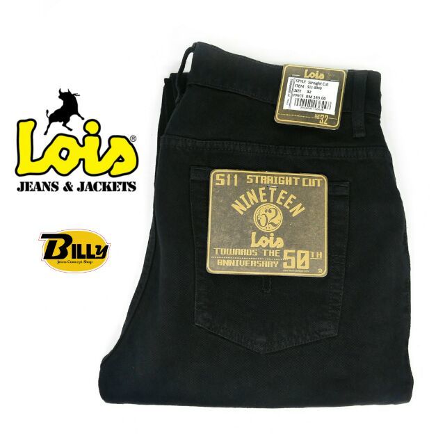 LOIS Brand Men S11Straight Cut Super Black Jeans S11 LOIS Brand Men S11Straight Cut Super Black Jeans S11