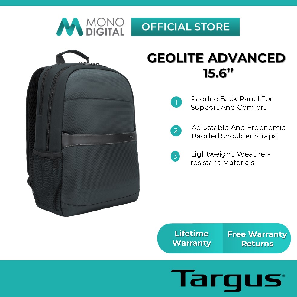 Targus 15.6” Geolite Advanced/Essential/Plus Laptop Backpack/Business Backpack Lightweight