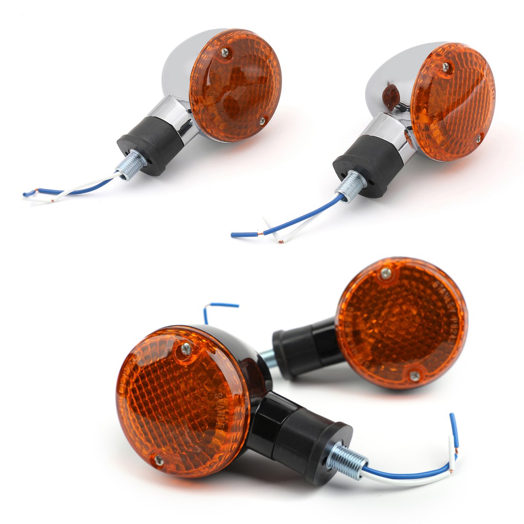 Universal Turn Signal Bullet Lights Motorcycle for kawasaki Vulcan 800 1Pair Amber