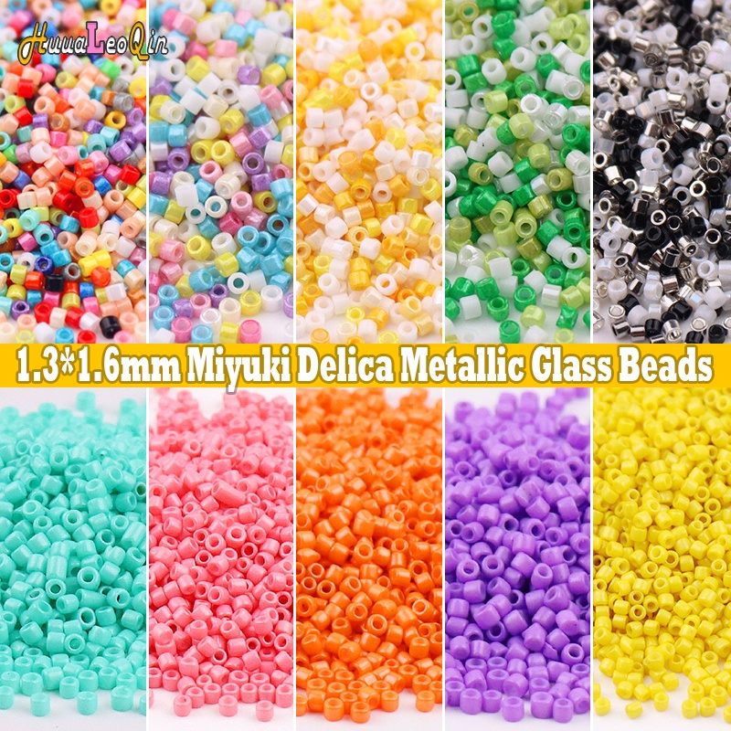 840pcs 1.6mm Miyuki Delica Metallic Glass Beads 11/0 Uniform Opaque Spacer Beads for Jewelry Making DIY Sewing Accessories