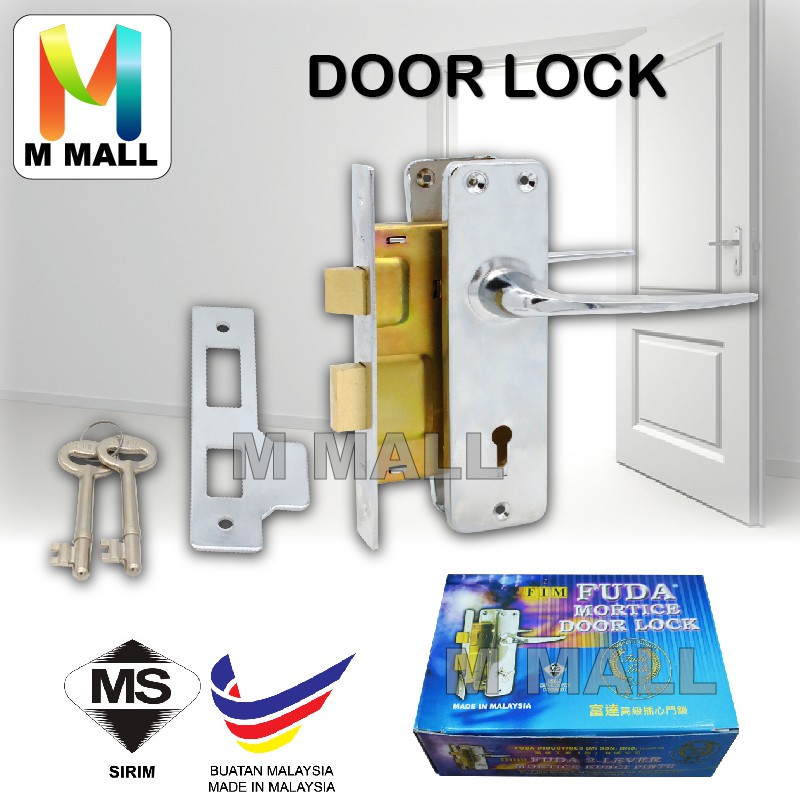 FUDA MORTICE CHROME DOOR LOCK 2LEVER Shopee Malaysia