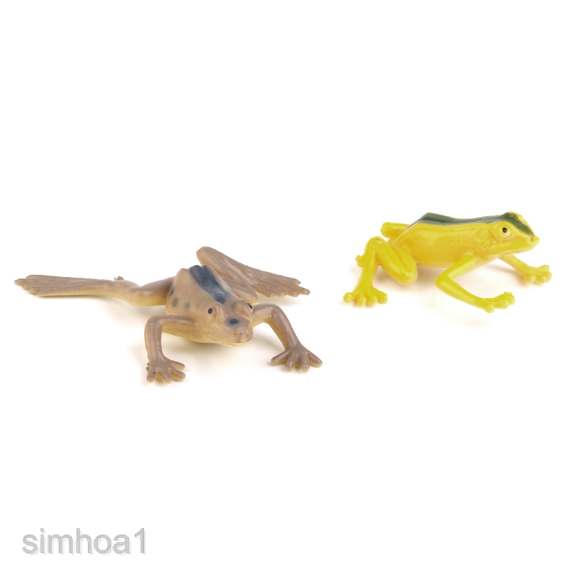 12pcs Plastic Mini Frog Toads Amphibian Animal Model Figures Kids Favor Toys 