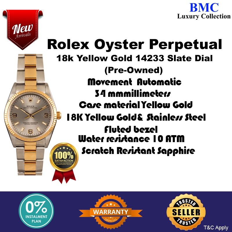 Rolex Oyster Perpetual 14233 Slate Dial (Pre-Owned)