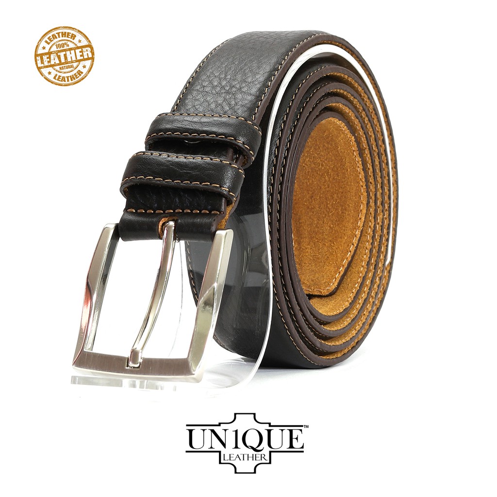 Handmade Leather Classic Men Belt Dark Brown Colors Un1que Leather Brand