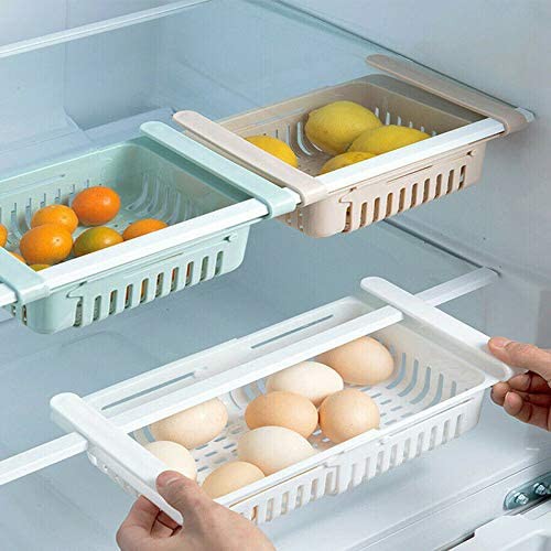Refrigerator Food Egg Storage Box Rack Fridge Drawer Shelf Kitchen Organizer 