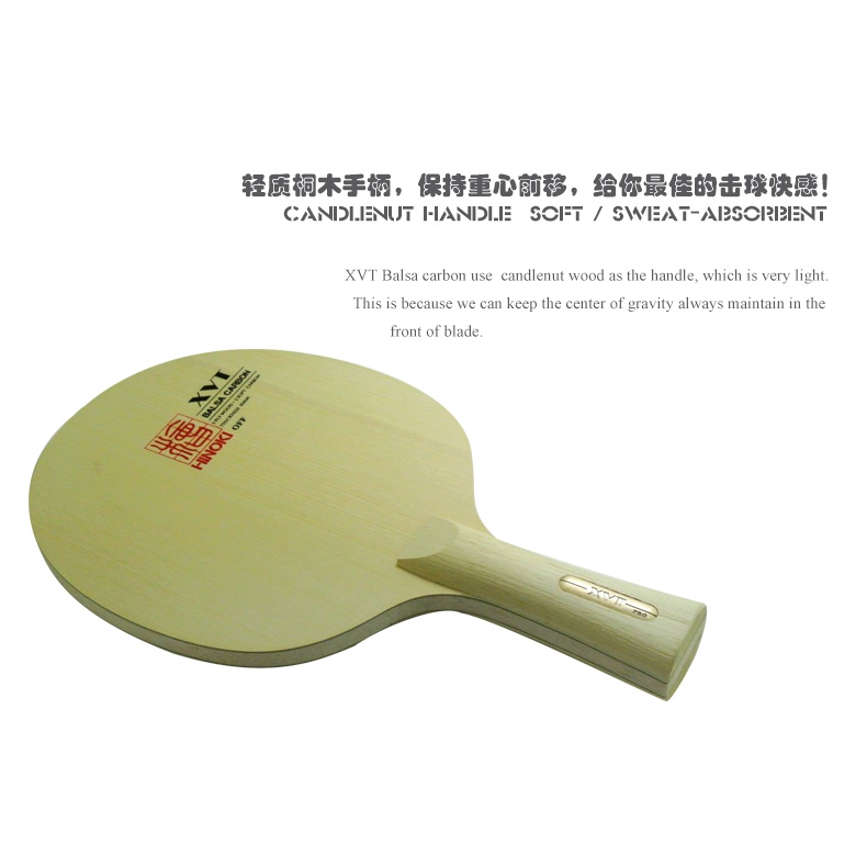 XVT Professional HINOKI CARBON arylate Carbon Table Tennis Blade 