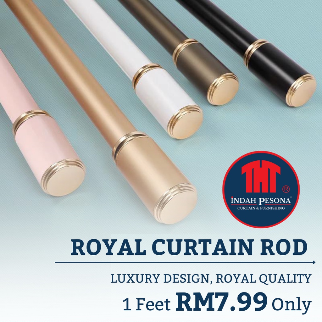 RAILING CURTAIN Royal Rod Langsir/Kayu Langsir Aluminium Alloy Single