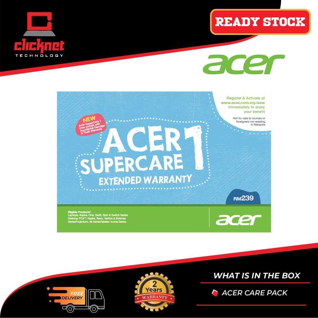 ACER SUPERCARE 1 (EXTENDED WARRANTY) Shopee Malaysia