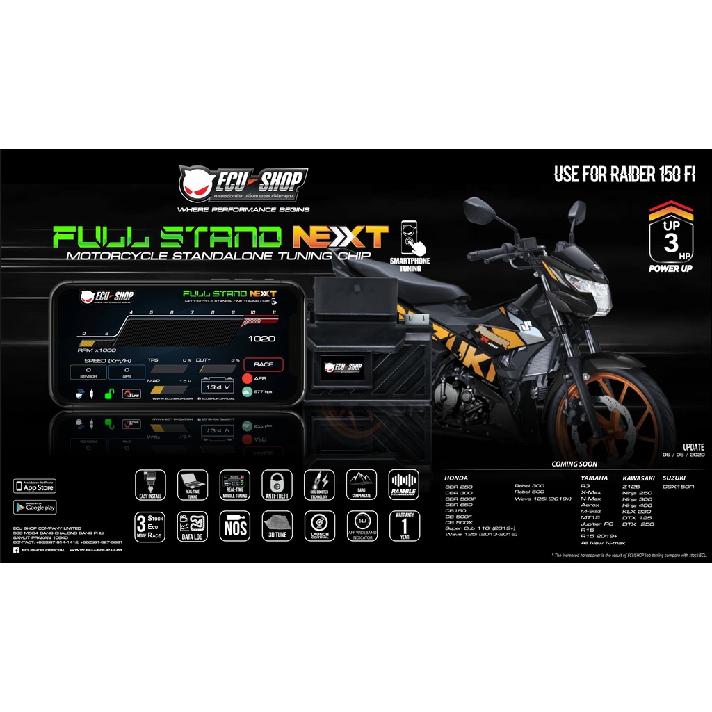 RAIDER R150 FI NK ECU SHOP FULL STAND NEXT ECU | Shopee Malaysia