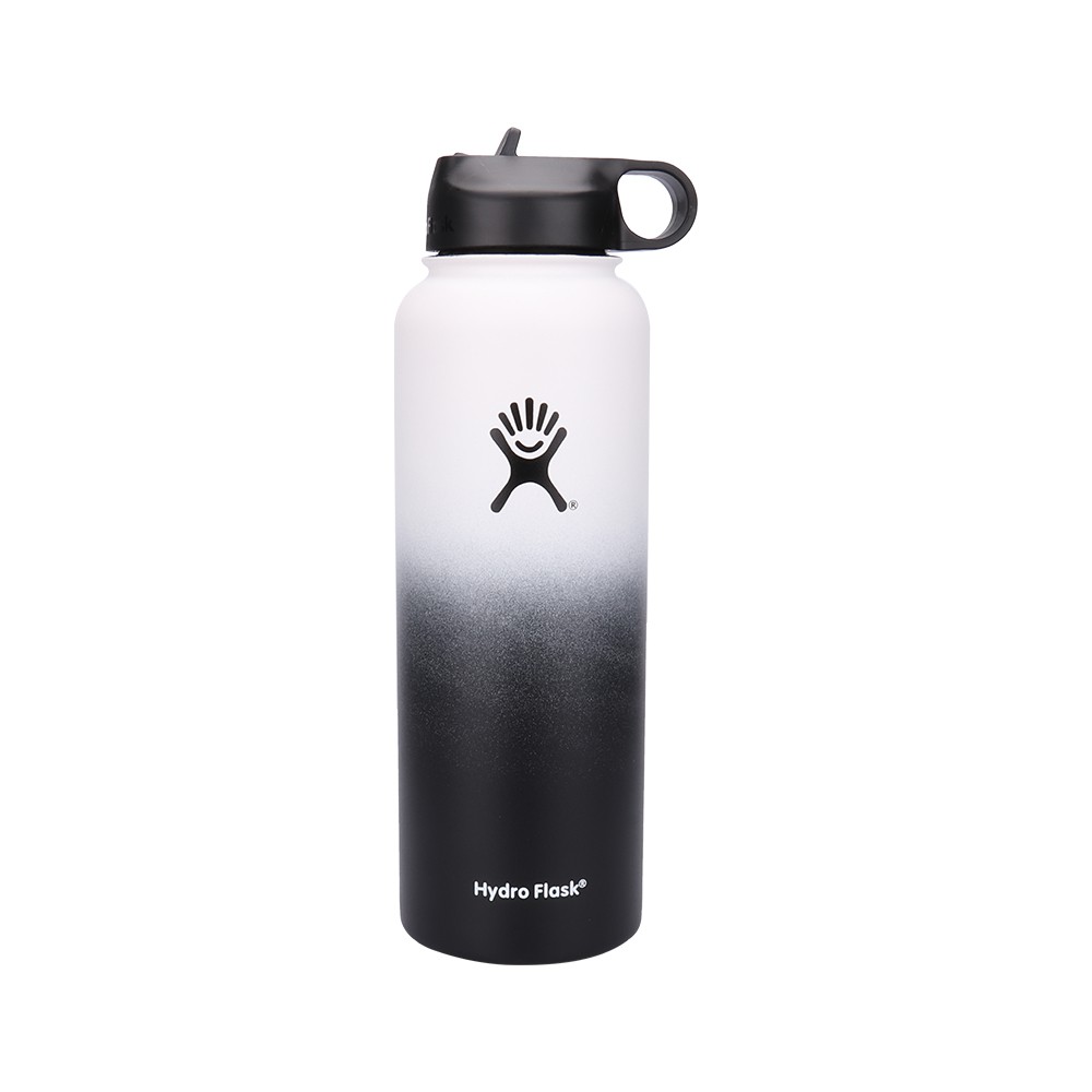 hydro flask black and white ombre