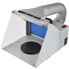 Airbrush extractor/spray booth with LED light and hose HS-E420DCLK ...