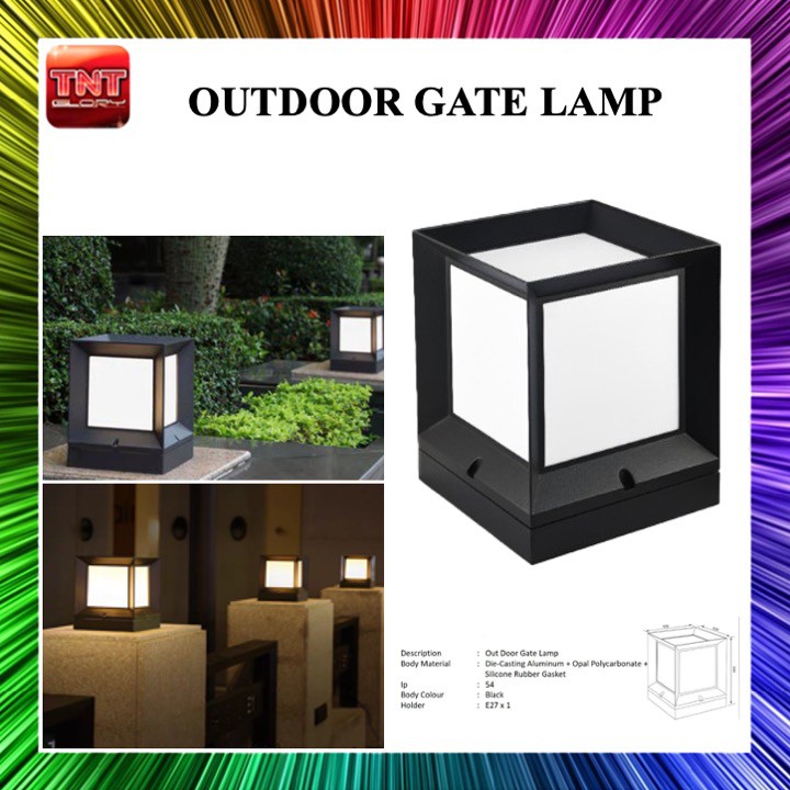 Outdoor Gate Lamp /Gate light /lampu pagar/cubic waterproof diecast