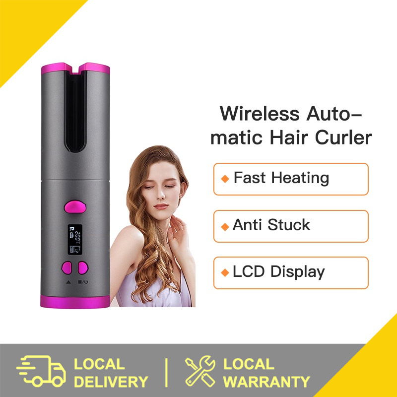 Auto Hair Curler Roller Wireless Hair Curler Iron Curly Hair Iron Hair  Styling Tools Curls Hair Curling | Shopee Malaysia