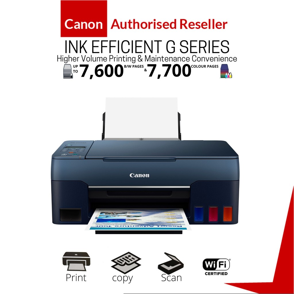 Canon Pixma G3060 AIO All In One Print/Scan/Copy Refillable Ink Tank ...