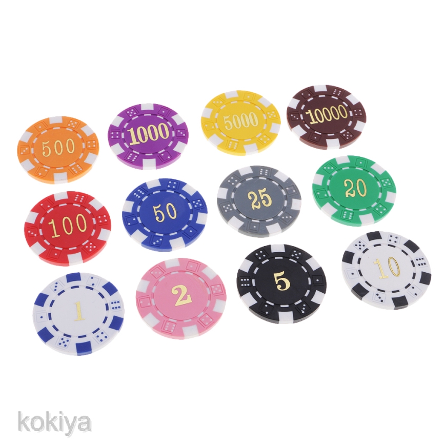 1000Pc Plastic Poker Chips Bingo Board Game Markers Tokens Toy Xmas Gifts 