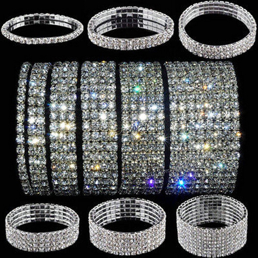 Fashion Women jewelry Crystal Rhinestone Bangle Bracelet Bridal Gift