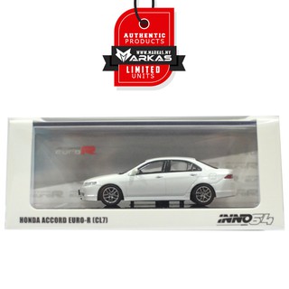 2021 INNO64 Honda Accord EURO-7 CL7 Pearl White W/ extra Wheels & Decals 1:64