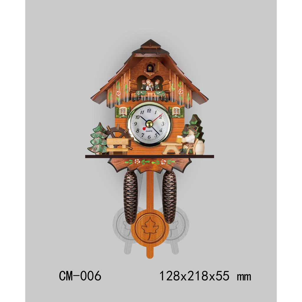Creative Cuckoo Swing Clock Cute Bird Clock for Kids Room Living Room 