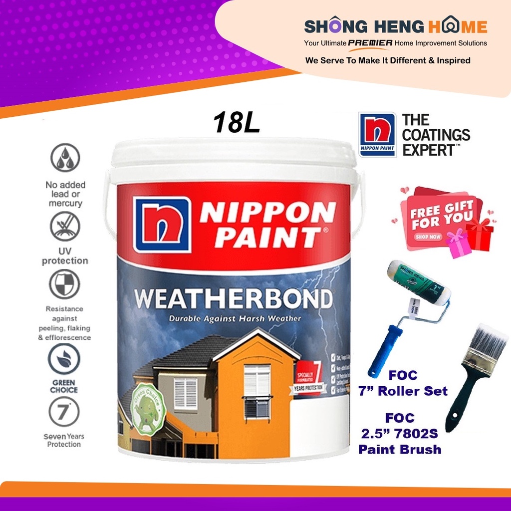 CAT 18L Nippon Paint Weatherbond 7 Years Protection - Color Option ...