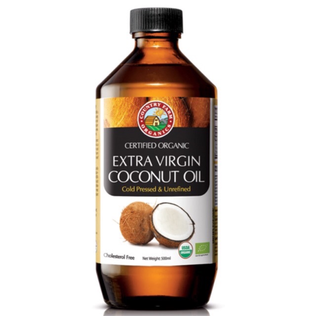 Country Farm Organics Extra Virgin Coconut Oil Minyak Kelapa Dara 500ml 1l Shopee Malaysia