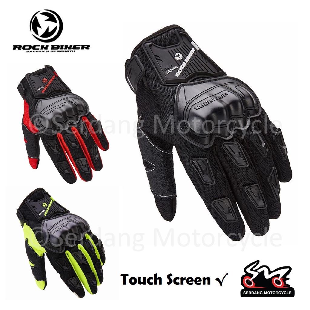 ROCK BIKER RBG031 Riding Gloves Sarung Tangan Motor Biker Cycling Glove Touch Screen