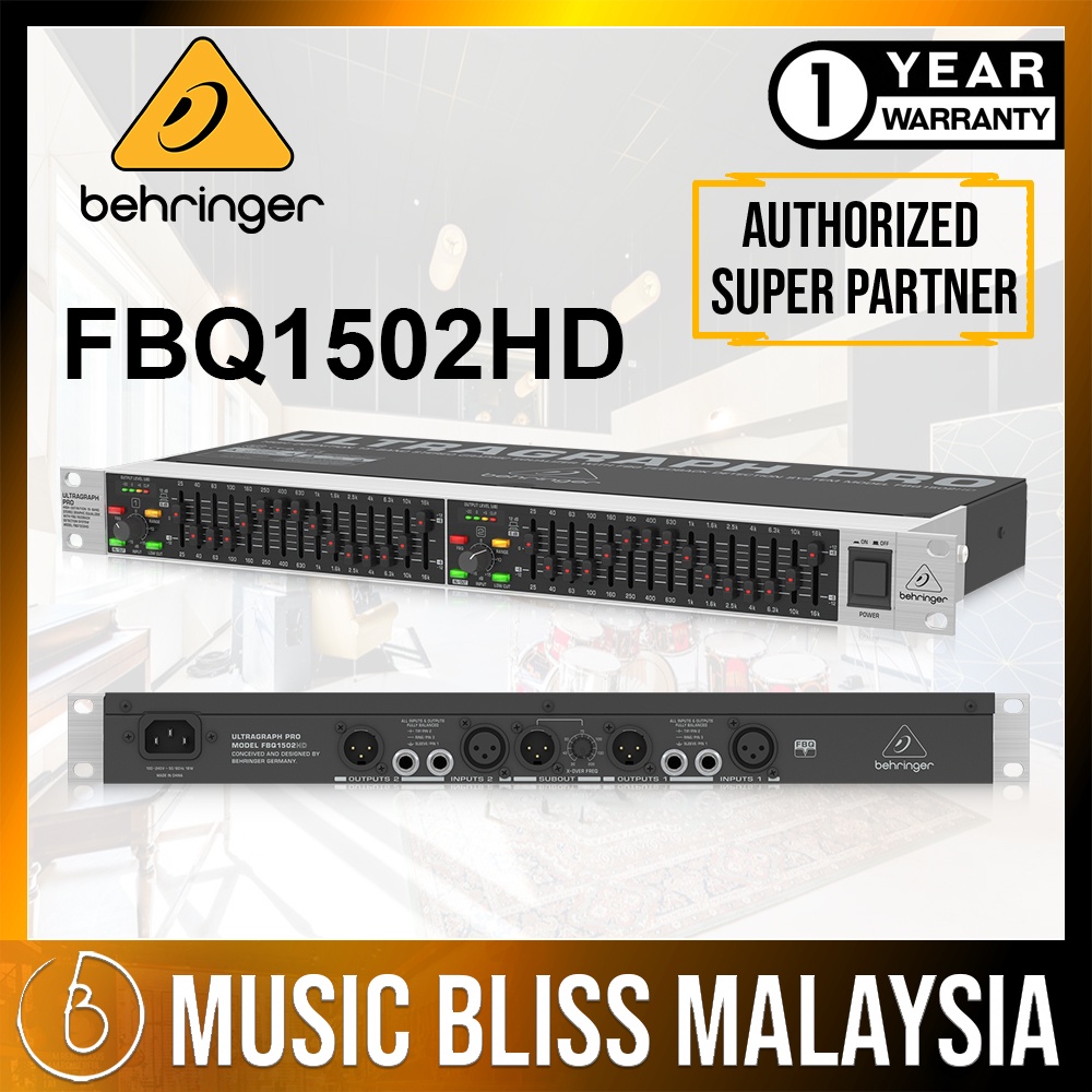 Behringer Ultragraph Pro FBQ1502HD 15band Stereo Graphic EQ with FBQ