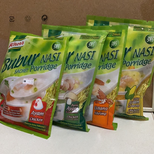 Knorr Bubur Nasi Sachet Porridge Shopee Malaysia