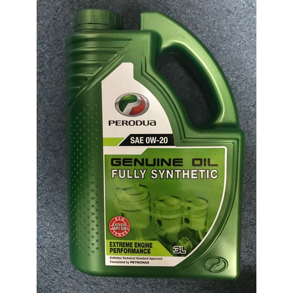 Fully Synthetic 0w 20 Engine Oil 3l Perodua 0w20 For Axia Bezza Shopee Malaysia