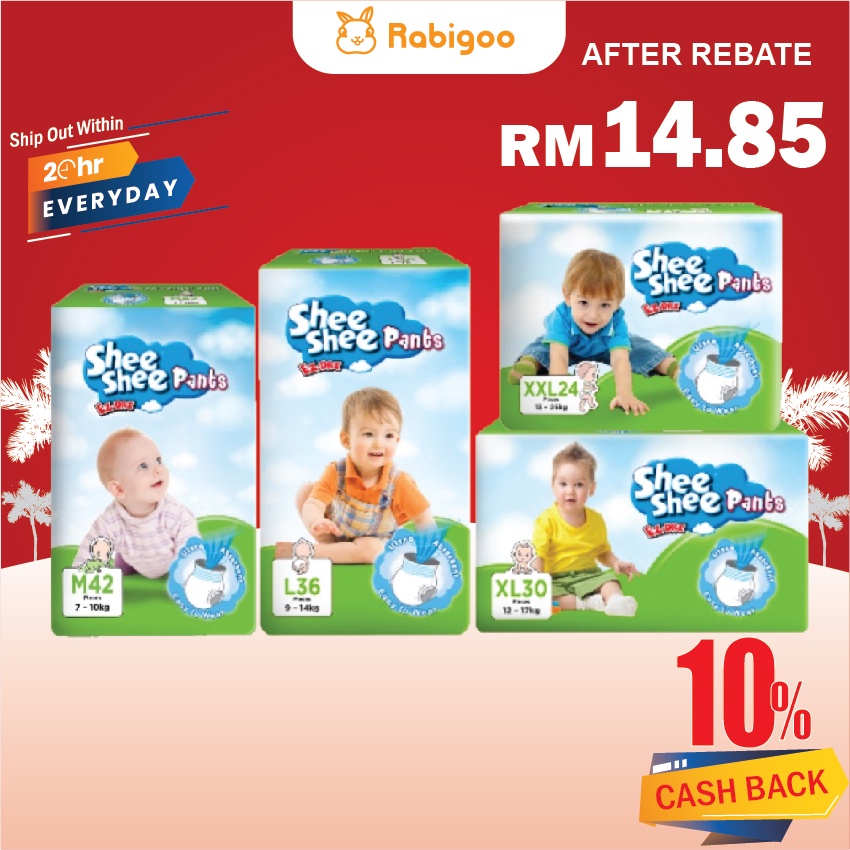 [CASHBACK 10%] SHEE SHEE PANTS DIAPERS - All Size (lampin Pakai Buang ...